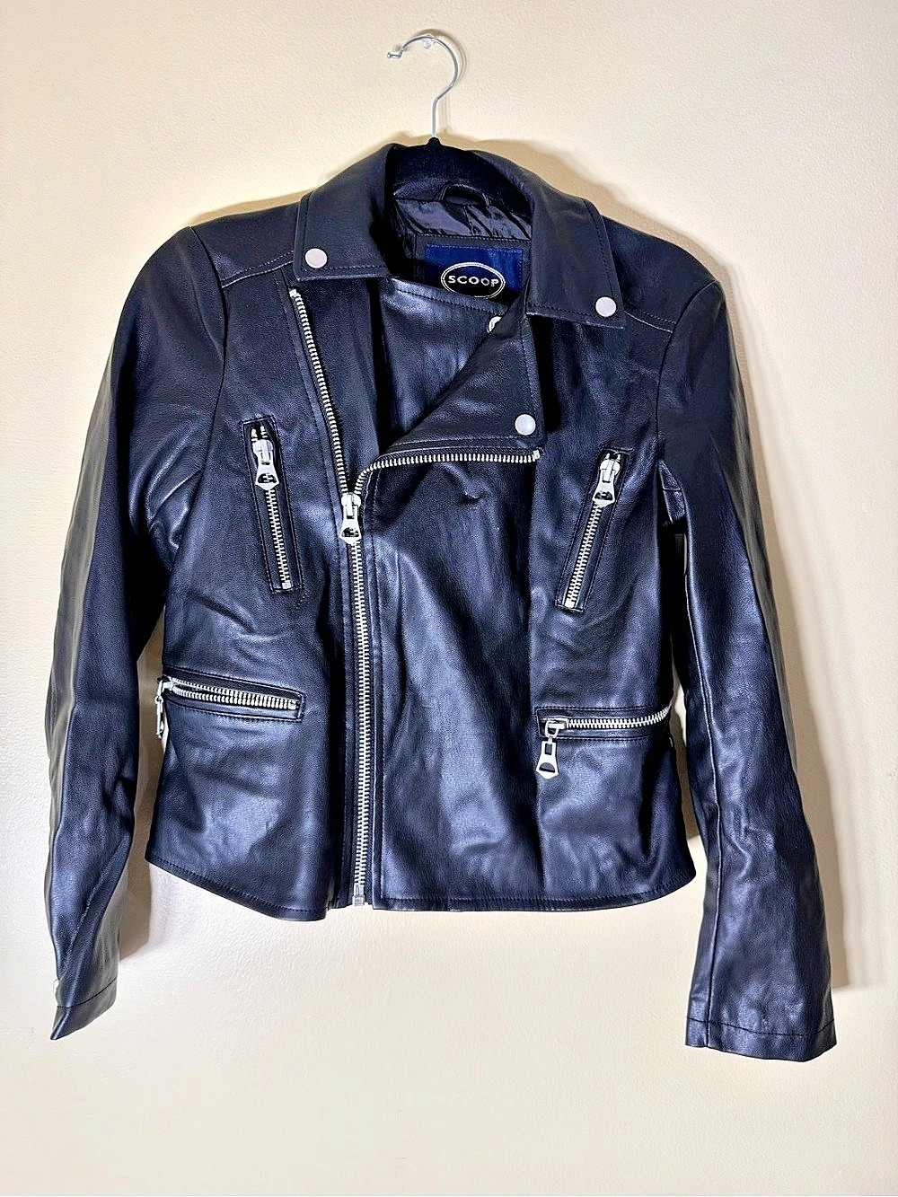 Scoop Women's Faux Leather Jacket Black